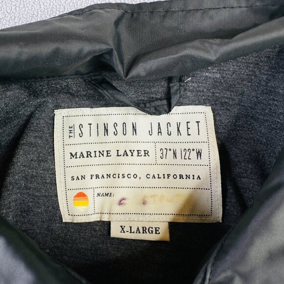 Marine Layer Stinson Jacket XL Coach Retro Pelican San Fran Outerwear Windbreake - Picture 4 of 11